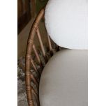 Cane and rattan lounge chair 