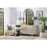 4 door sideboard with legs in vanilla white