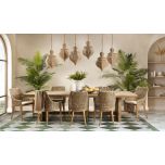 Elm wood dining table