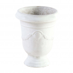 white glazed pot small