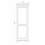 Block & Chisel double door solid weathered oak wardrobe