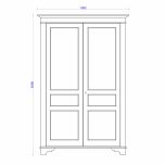 Block & Chisel double door solid weathered oak wardrobe