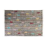 destinty rug with multi-coloured stripe