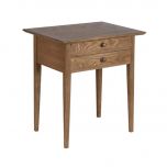 block and chisel 2 drawer oak bedside