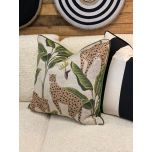 Hillhouse scatter cushion african cheetah on linen