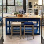 modern counter stool upholstered seat with oak legs
