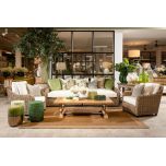 Block & Chisel cane outdoor 3 seater sofa