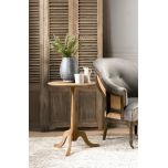 block and chisel solid oak side table 