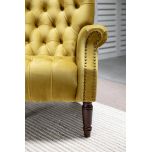 gold velvet occasional armchair