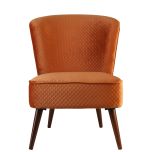 Block & Chisel orange upholstered occasional chair