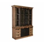 Wood and metal display cabinet 