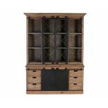 Wood and metal display cabinet 