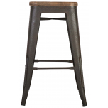 Block & Chisel old elm barstool with iron legs