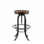 Block & Chisel metal swivel barstool with reclaimed pine top