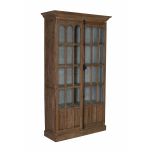 Block & Chisel recycled pine bookcase with glass doors