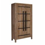 rustic 2 door cabinet with metal detail