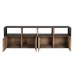 metal and wood tv unit