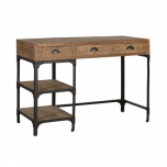 industrial style wood and metal desk
