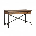 industrial style wood and metal desk