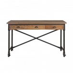 industrial style wood and metal desk