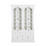 white display cabinet with glass doors