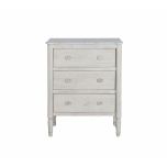 grey wash chest of drawers with marble top