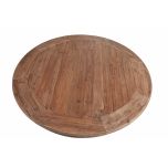 Round pine table with turned pedestal base leg