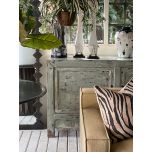 Painted lacquered sideboard with distressed finish