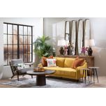 narrow bronze metal frame mirror
