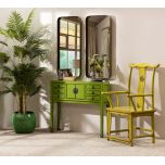 Lacquered high back chair 