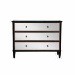 Opulent black mirrored chest of drawers