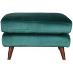 Block & Chisel green velvet upholstered ottoman