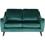 Block & Chisel green velvet upholstered 2 seater sofa