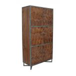 Block & Chisel 6 door recycled pine cabinet with iron frame