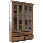 Block & Chisel recycled pine bookcase with glass doors