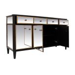 Block & Chisel mirrored 4 drawer/door sideboard