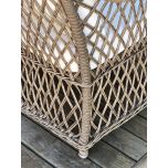 Outdoor pvc rattan lounge chair with cushions