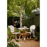 rattan and synthetic weave patio chair in white