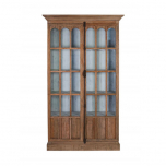 2 door display bookcase with glass front panels