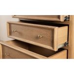 block and chisel chest of drawers in old oak