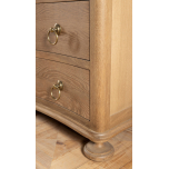 block and chisel chest of drawers in old oak