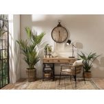 industrial style wood and metal desk