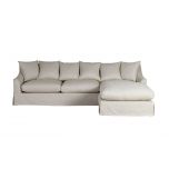 block and chisel corner sofa in linen