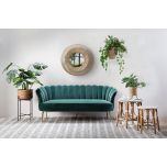 Bamboo planter with black metal stand