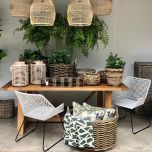 White wash Bamboo lantern