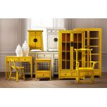 Cabinet with glass doors and drawers