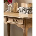 Sibley writing table in solid weathered oak 