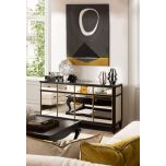 Block & Chisel mirrored 4 drawer/door sideboard