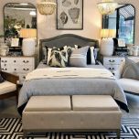 French style bedside with 3 drawers