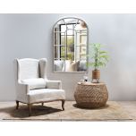 Bailer Cathedral Mirror with silver frames
